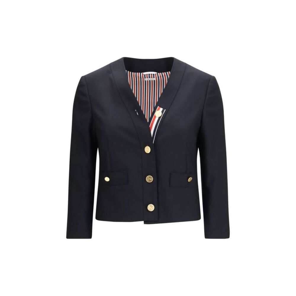 Thom Browne Blue Wool Oves Aries Women's Jacket